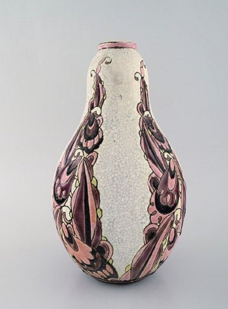 Charles Catteau (1880-1966) for Boch Freres Keramis Belgium Art deco vase