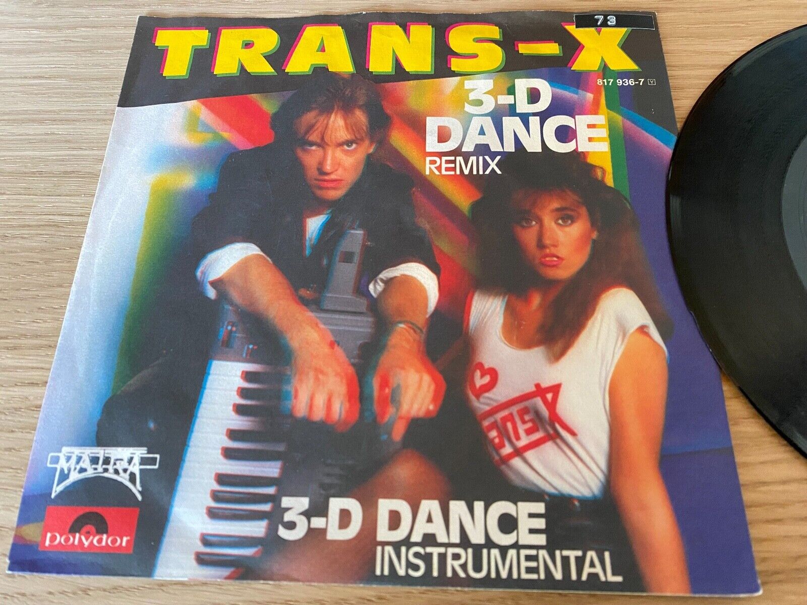 TRANS-X "3-D DANCE" (REMIX) 1984 POLYDOR RECORDS WEST GERMANY 1 PRESSING RARE 7