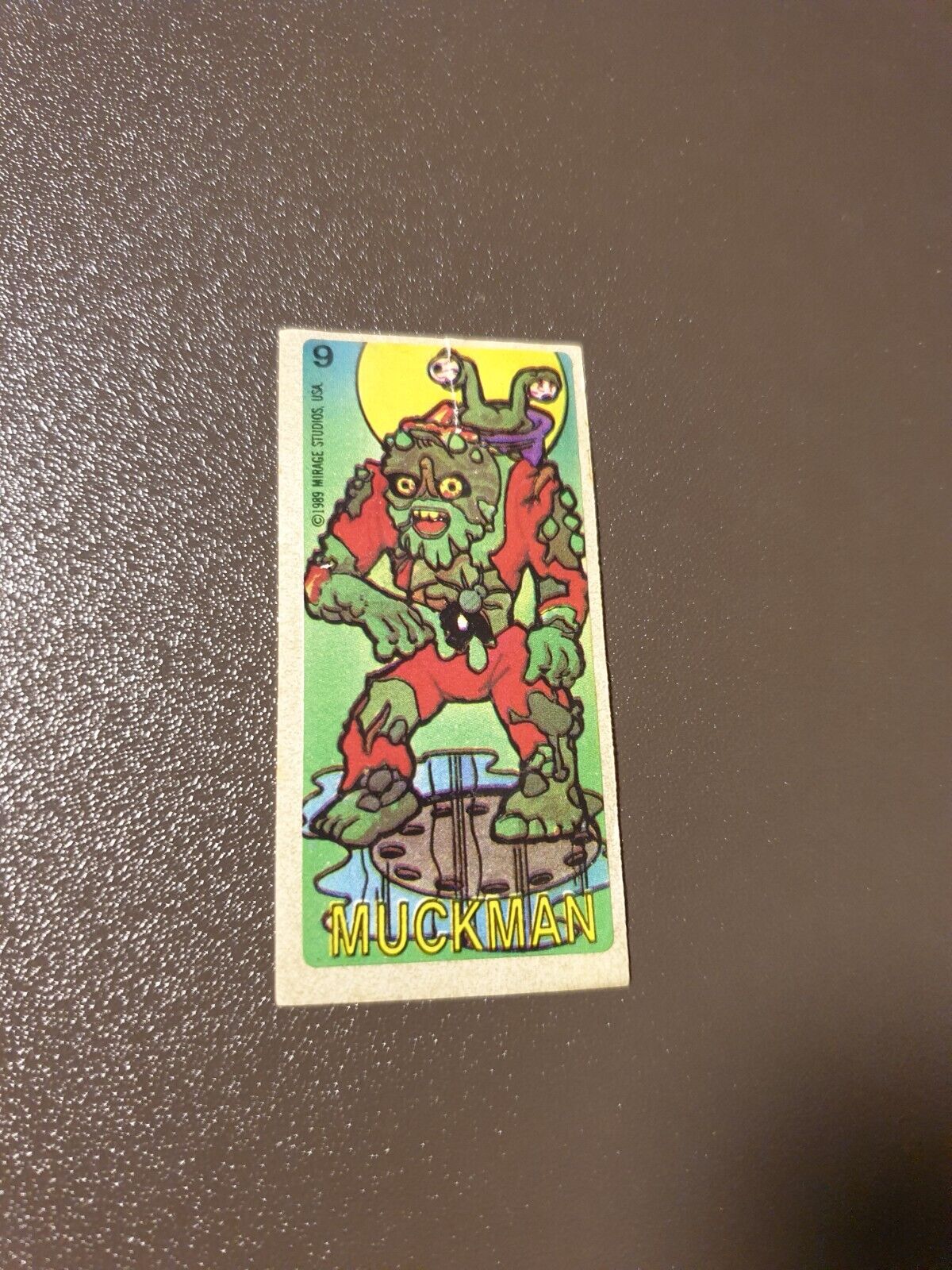 1989 TEENAGE MUTANT NINJA TURTLES Mirage Studios BUBBLE GUM Sticker No 9