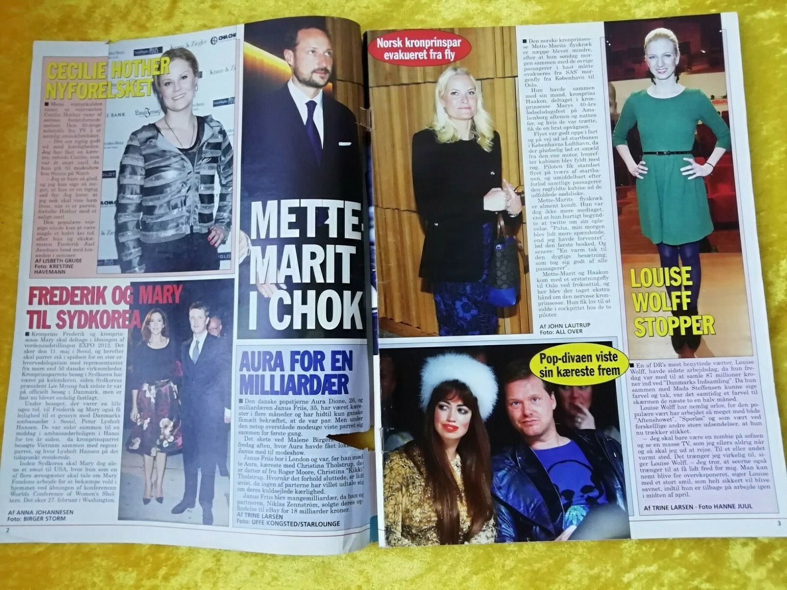 Danish magazine"Billed Bladet" no 62012Royals Movie StarsHelena Christensen