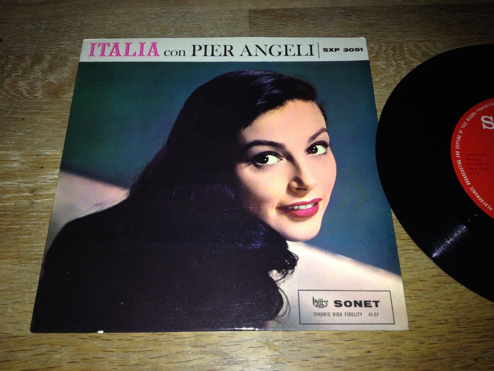 PIER ANGELI "ITALIA CON PIER ANGELI" SONET RECORDS DENMARK NCB 4 TRACKS EP RARE