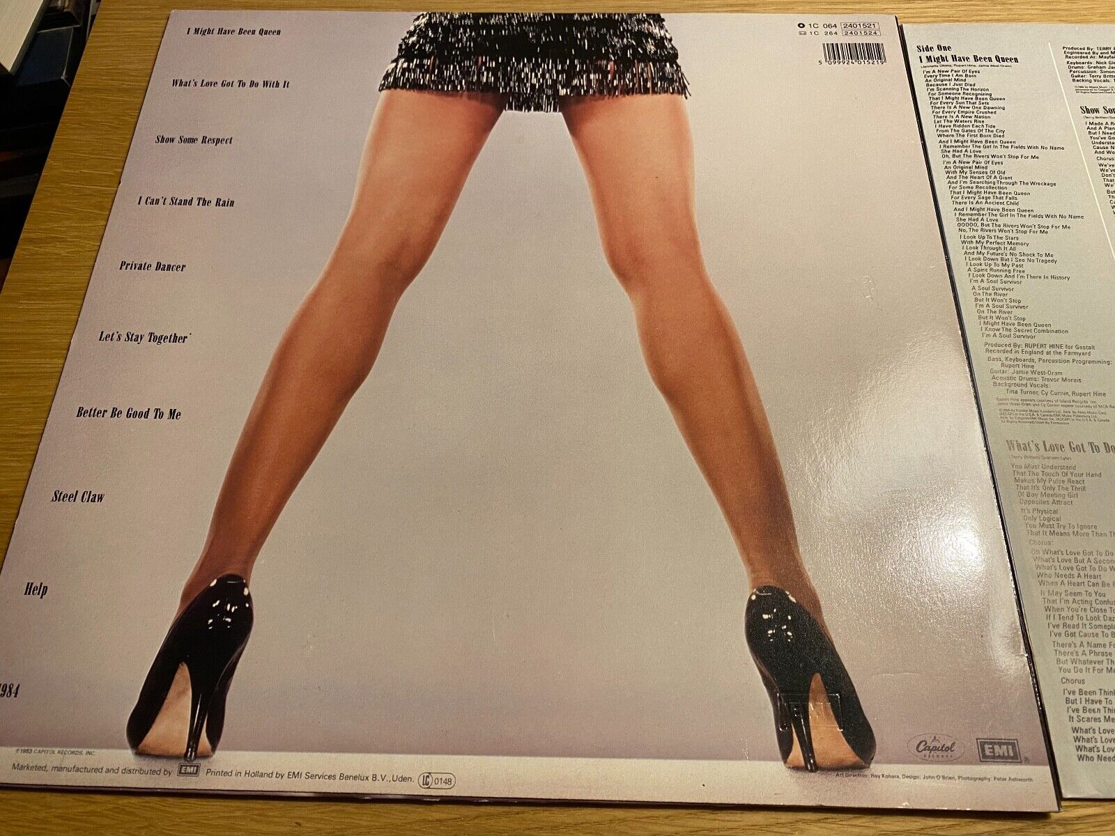 TINA TURNER "PRIVATE DANCER" CAPITOL RECORDS 1984 10 TRACKS LP DUTCH PRESS VINYL