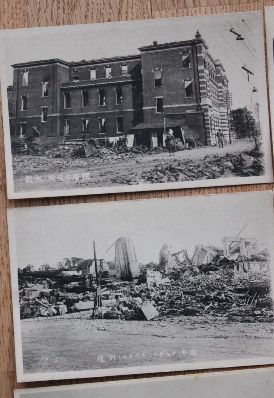 Kanto Earthquake Yokohama Tokyo Japan 1923 - postcard lot of 16 vintage