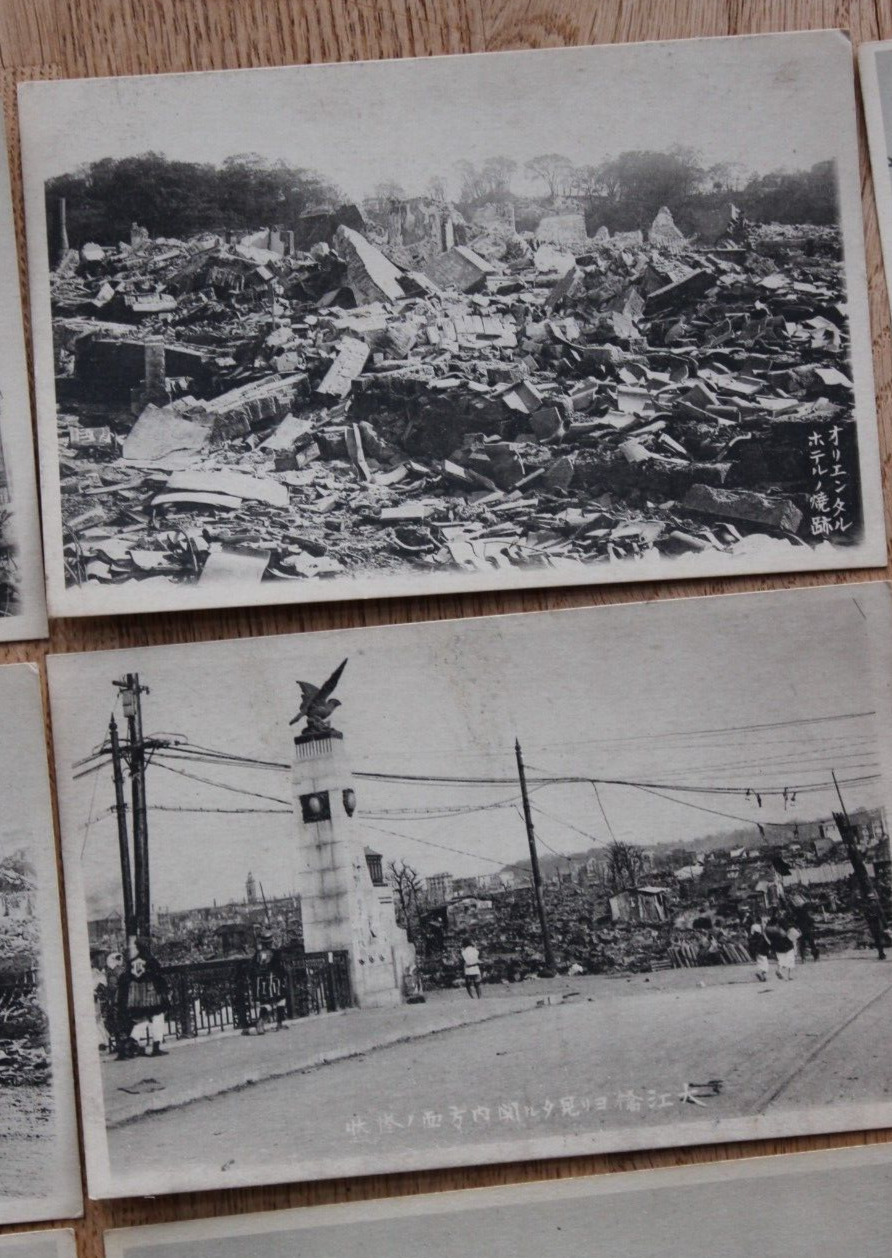 Kanto Earthquake Yokohama Tokyo Japan 1923 - postcard lot of 16 vintage