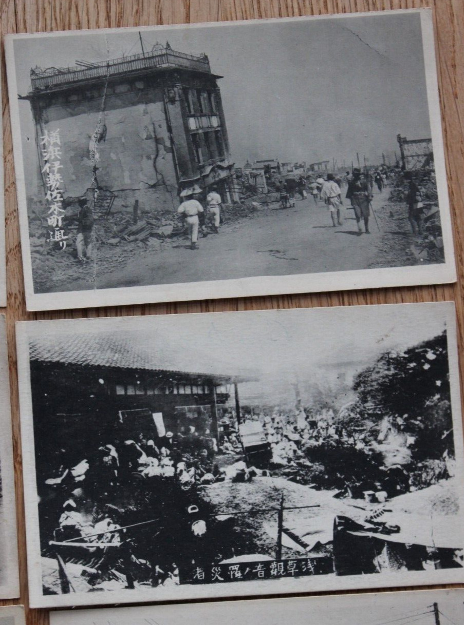 Kanto Earthquake Yokohama Tokyo Japan 1923 - postcard lot of 16 vintage