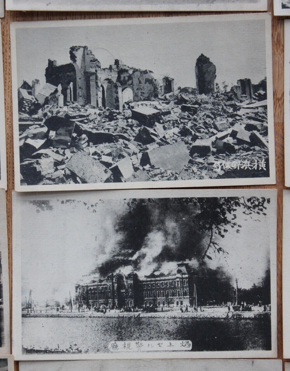 Kanto Earthquake Yokohama Tokyo Japan 1923 - postcard lot of 16 vintage