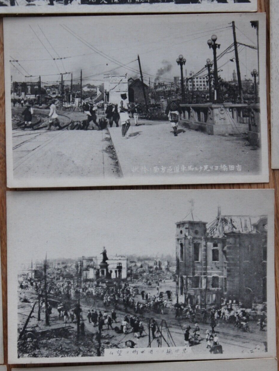 Kanto Earthquake Yokohama Tokyo Japan 1923 - postcard lot of 16 vintage