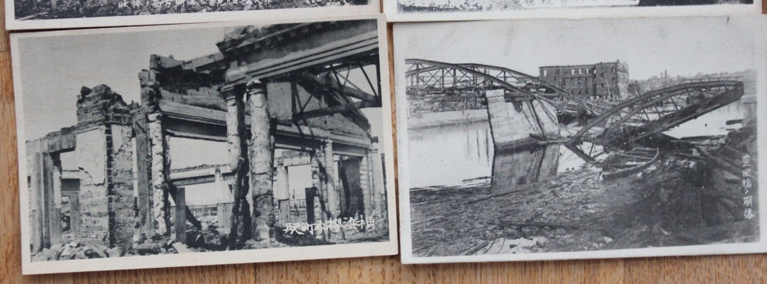 Kanto Earthquake Yokohama Tokyo Japan 1923 - postcard lot of 16 vintage