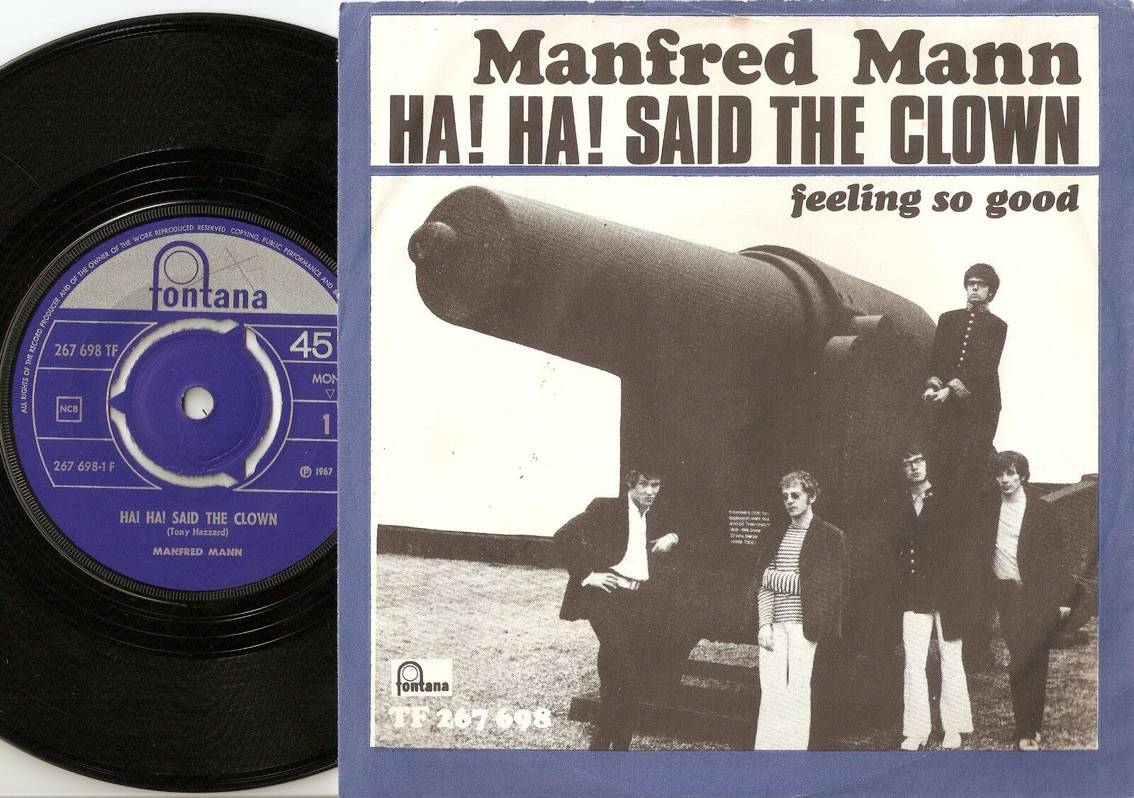 MANFRED MANN HA! HA! SAID THE CLOWN NORWAY DANISH 45+PS 1967 MOD FREAKBEAT BEAT