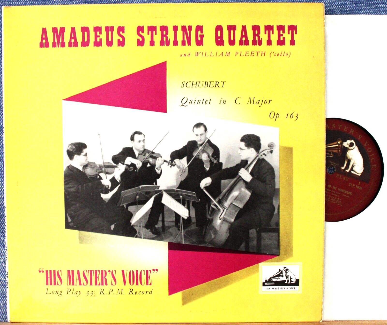 Amadeus SQ; Pleeth Schubert (String Quintet) HMV CLP 1006 NM