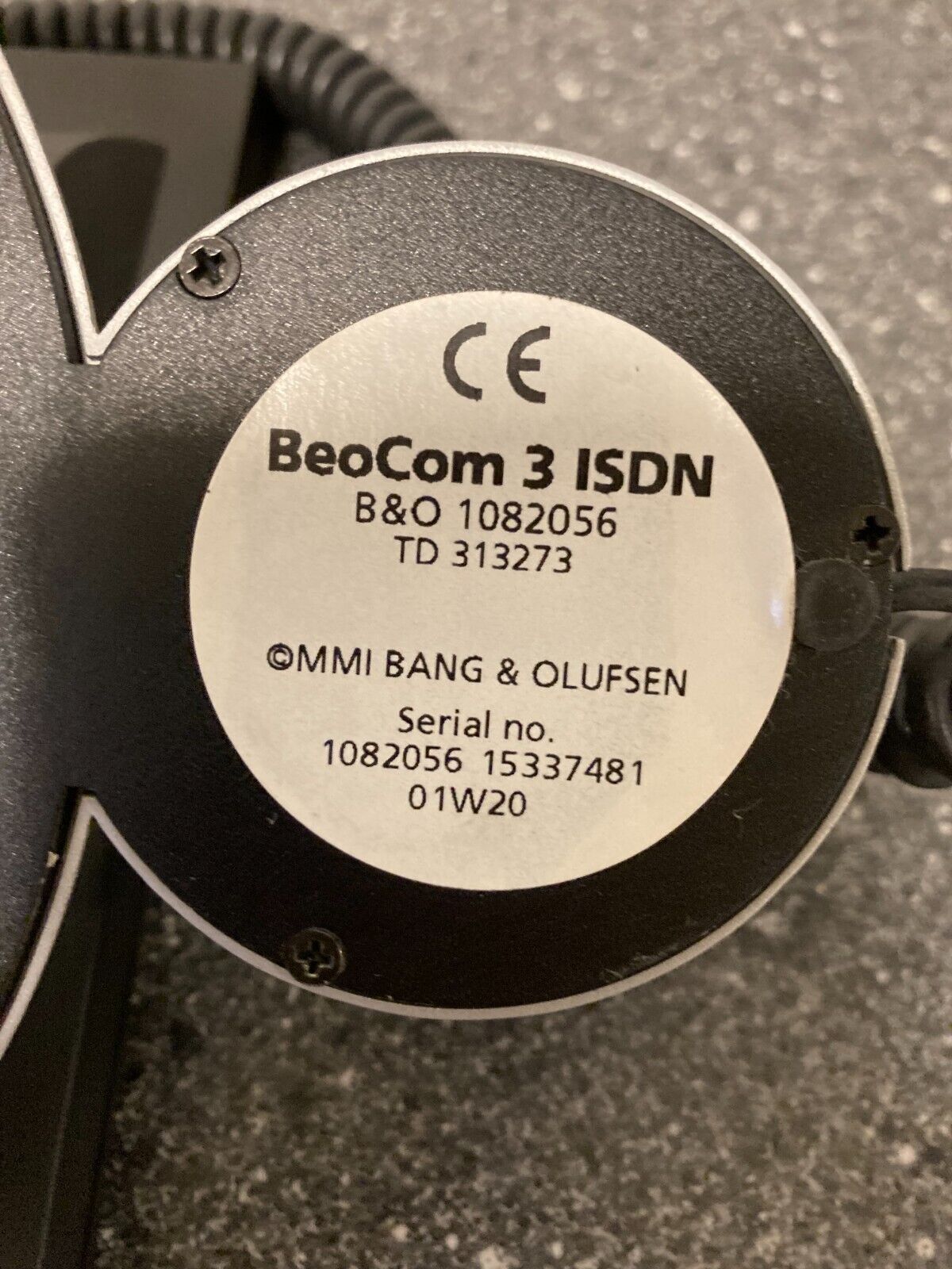 Beocom 3 ISDN BO Bang and Olufsen Black 2000s Desk Landline Phone Original