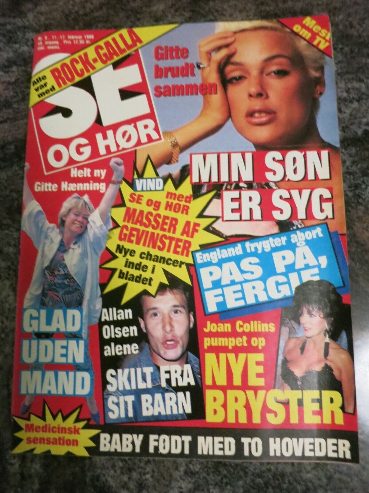 BRIGITTE NIELSEN Joan Collins GITTE HENNING Michael Kirk Douglas SPRINGSTEEN Q1