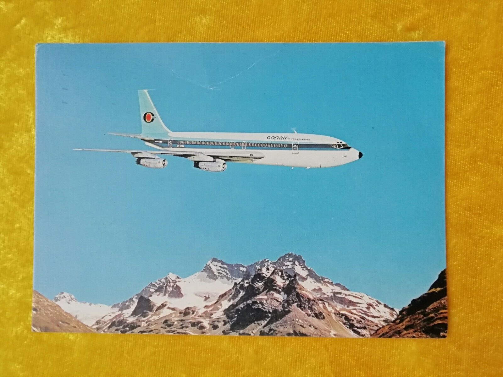 Aviation postcardConair of Scandinavia Boeing 720Used Danish postcard