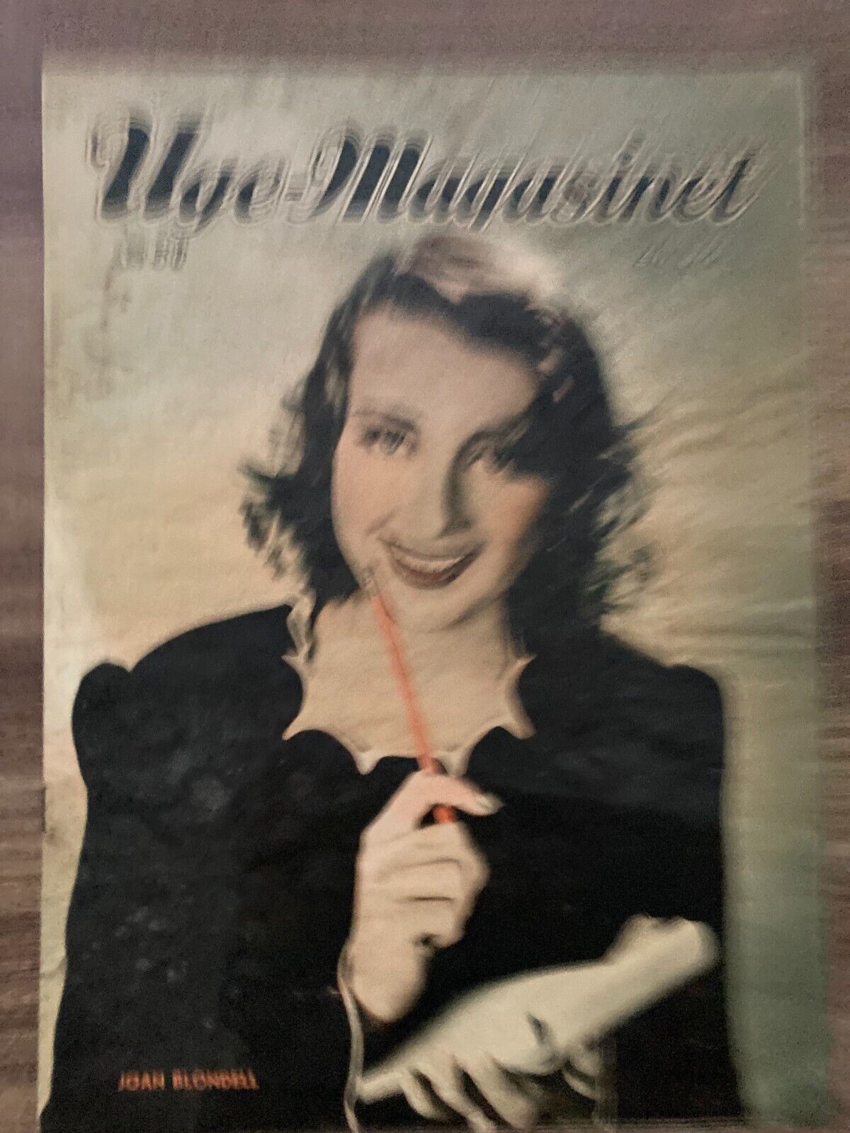 Joan Blondell on Cover 1940s Complete Antique Danish Magazine "Uge-Magasinet"