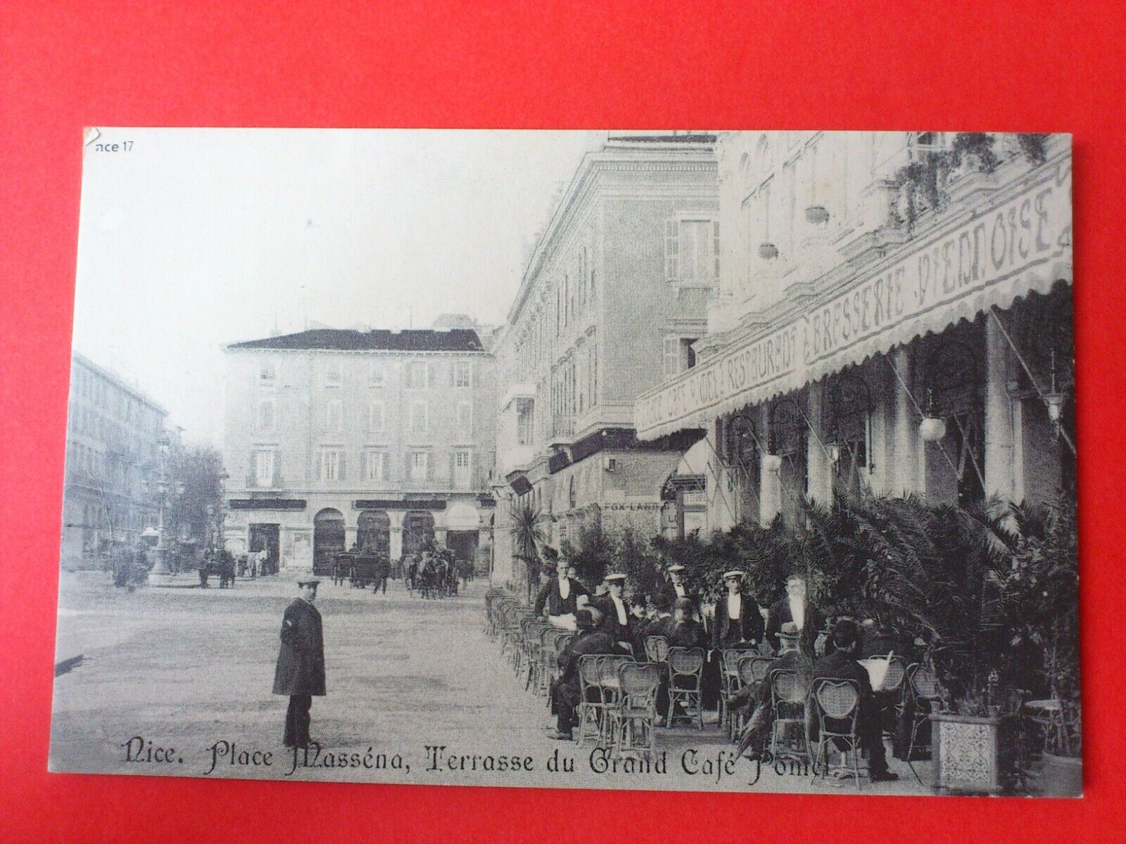 Vintage reprint Postcard FranceNicePlace Masséna c1900