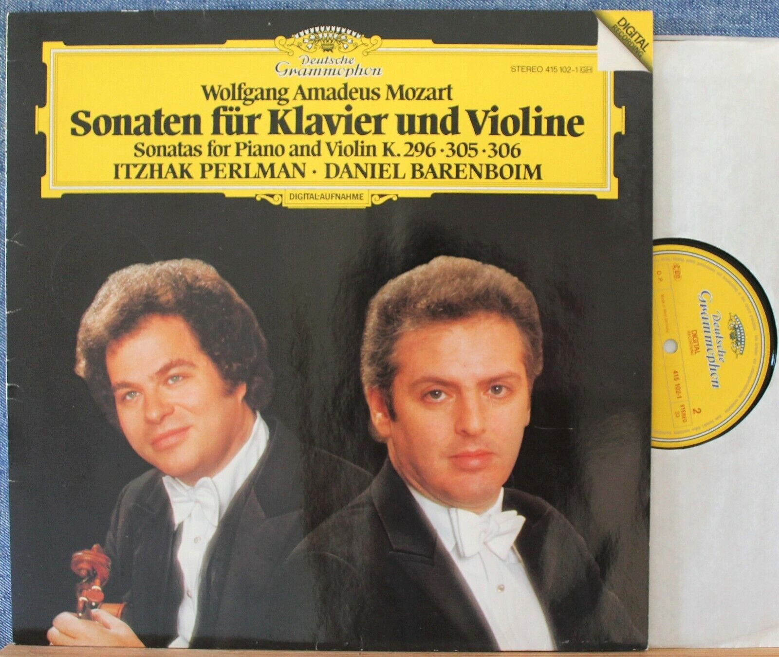 Perlman+Barenboim Mozart (Violin sonatas KV 296 305 306) DGG 415 102 dig