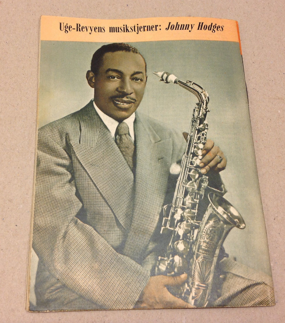 RITA GAM ON FRONT COVER + JOHNNY HODGES ON BACK COVER VTG Danish Magazine 1953