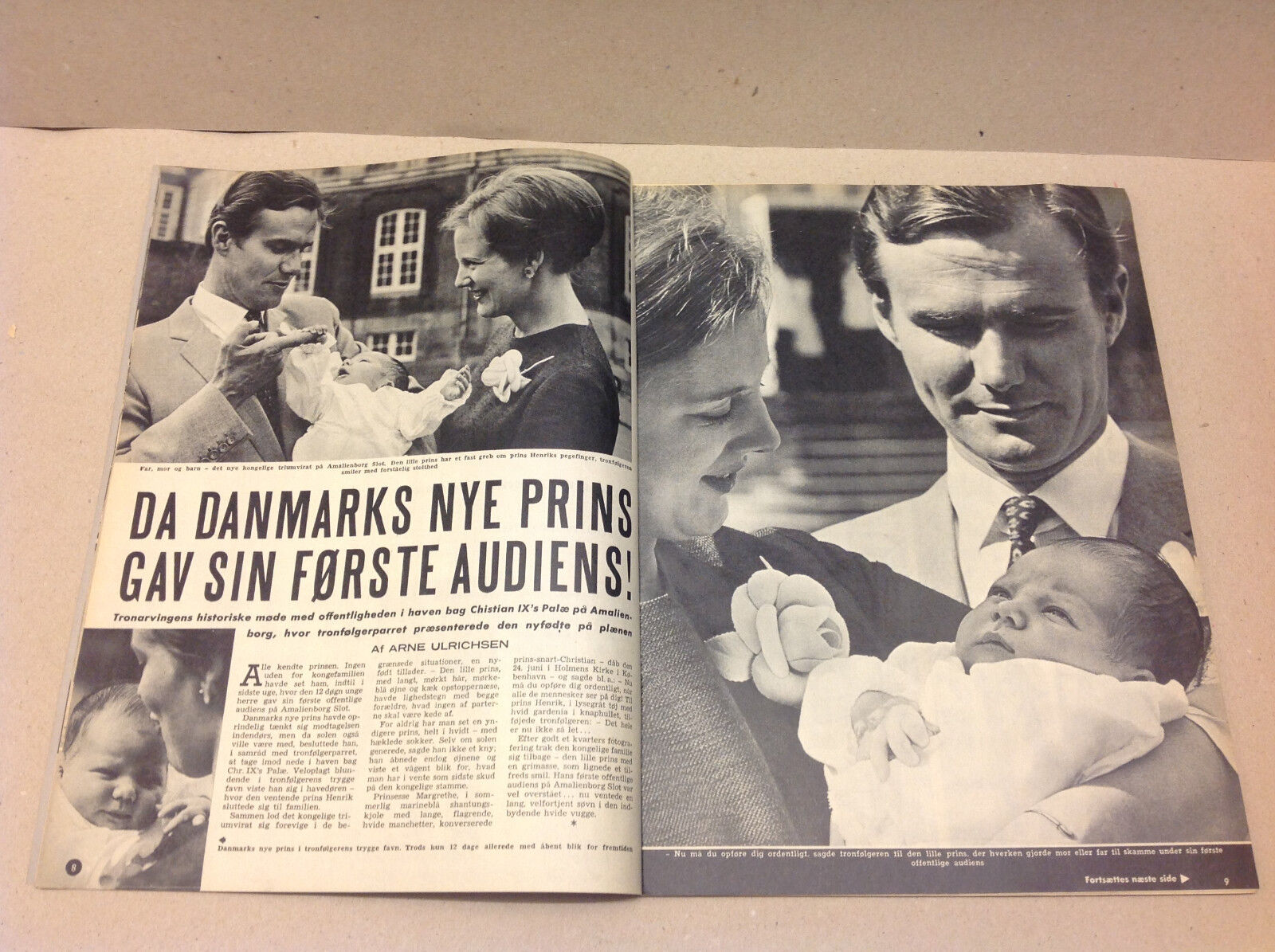 PRINCE FREDERIK FUTURE KING DENMARK BIRTH + ROBERT KENNEDY Danish Magazine 1968