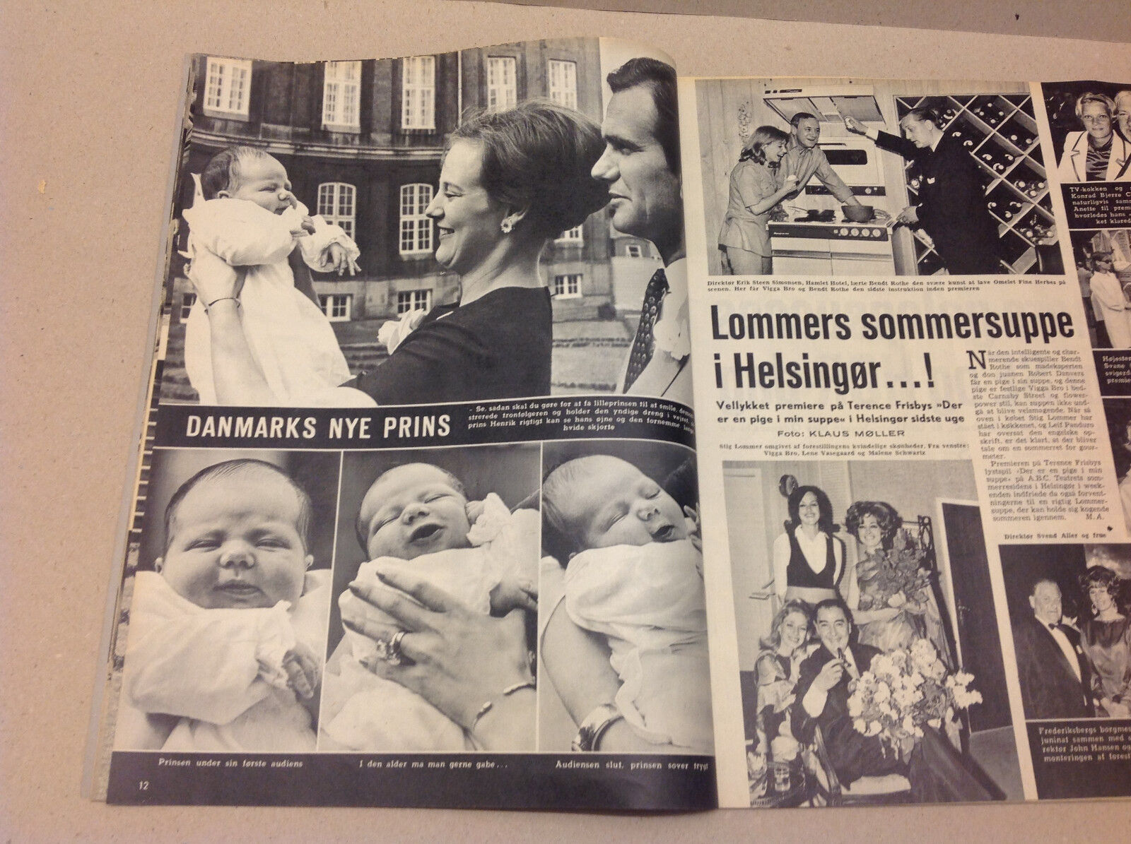 PRINCE FREDERIK FUTURE KING DENMARK BIRTH + ROBERT KENNEDY Danish Magazine 1968