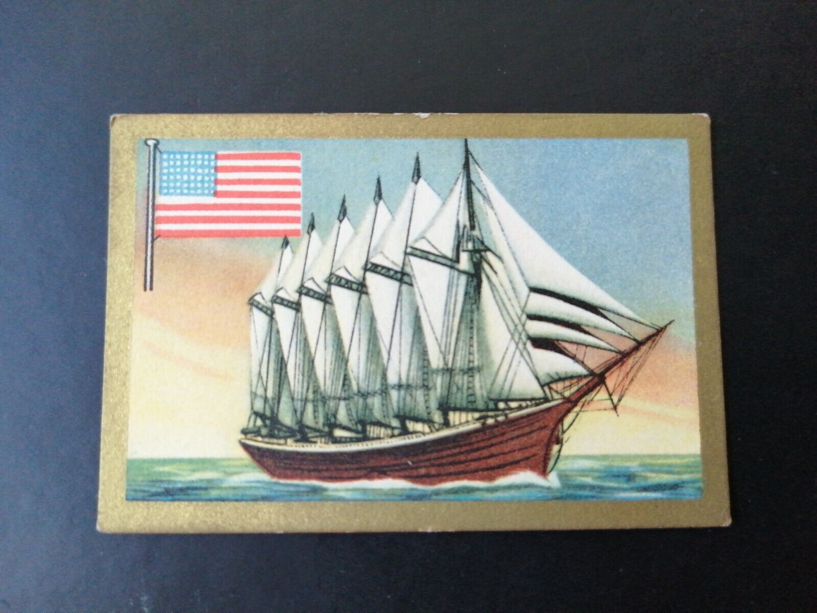 German SABA tobacco ship trading card 1931-33No 127 "George G Wells" USA