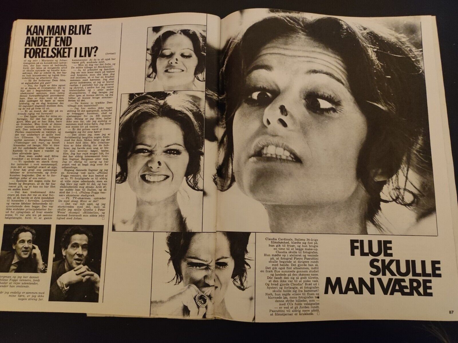 QUEEN ANNE-MARIE  Claudia Cardinale ANNA KARINA Dirch 1973 Danish Magazine BB152