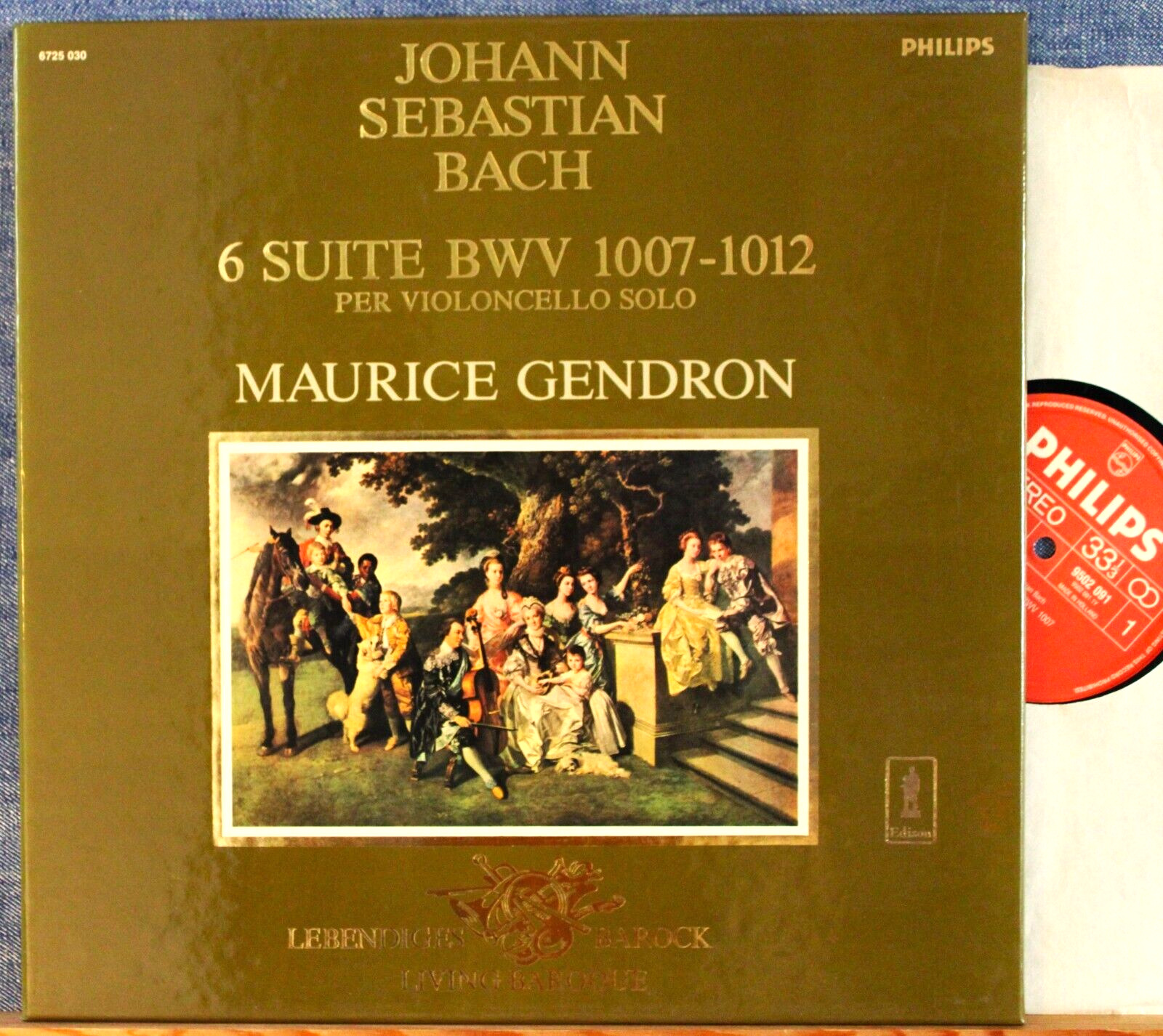 Gendron Bach (Suites cello solo) Philips 6725 030 (3) Box NM