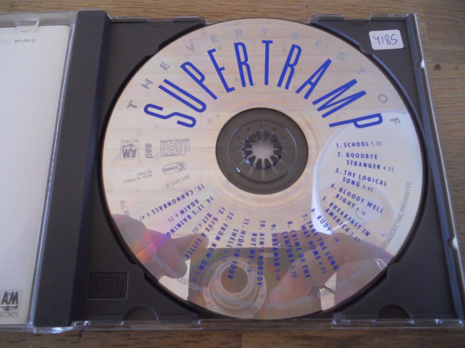 SUPERTRAMP "THE VERY BEST OF SUPERTRAMP" 1990 FRENCH PRESSED CD ALBUM RARE AAD**