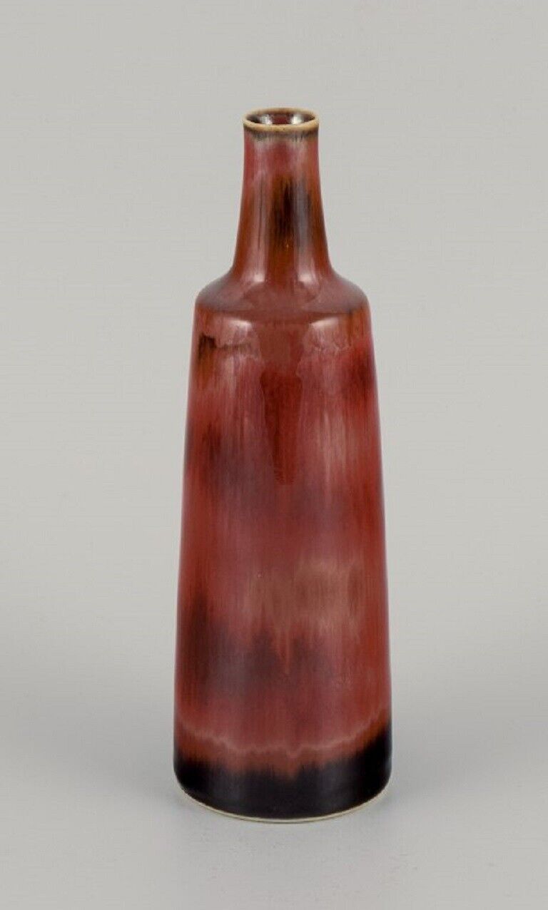 Carl Harry Ståhlane (1920-1990) for Rörstrand Ceramic vase in red glaze