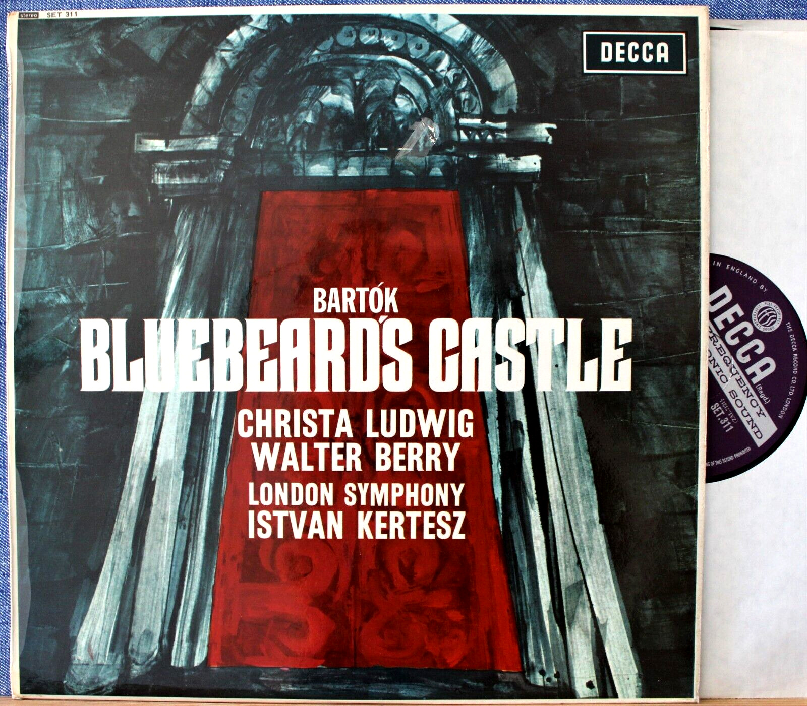 Kertesz (w Ludwig; Berry) Bartok (Bluebeard's Castle) Decca SET 311 wb NM