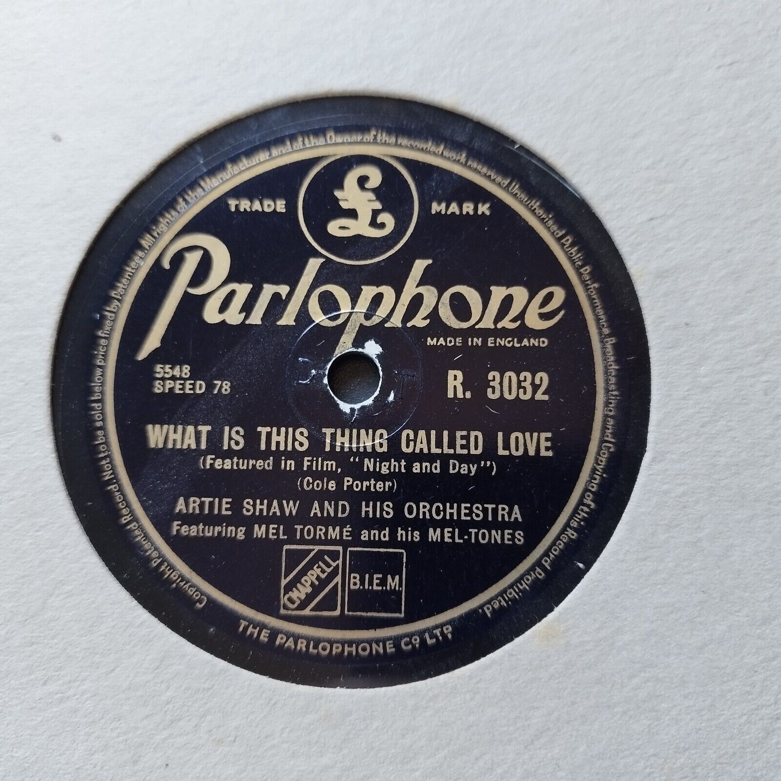 78 RPM  shellacARTIE SHAW In The Still Of The Night/What Is This Thing Called