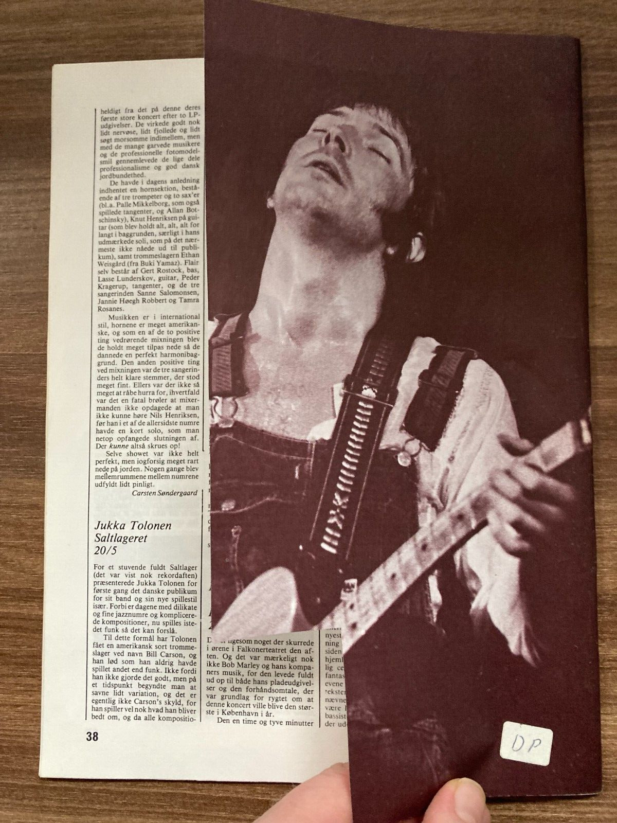 Eric Clapton Concert Copenhagen + CV Jørgensen 1977 "Rock City" Danish Magazine