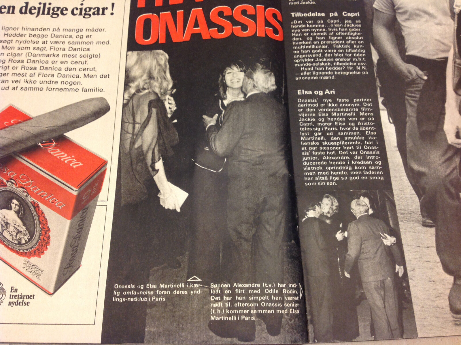 JACKIE KENNEDY JACKIE ONASSIS ARISTOTLE BREAKUP RUMORS ON A Danish Magazine 1972