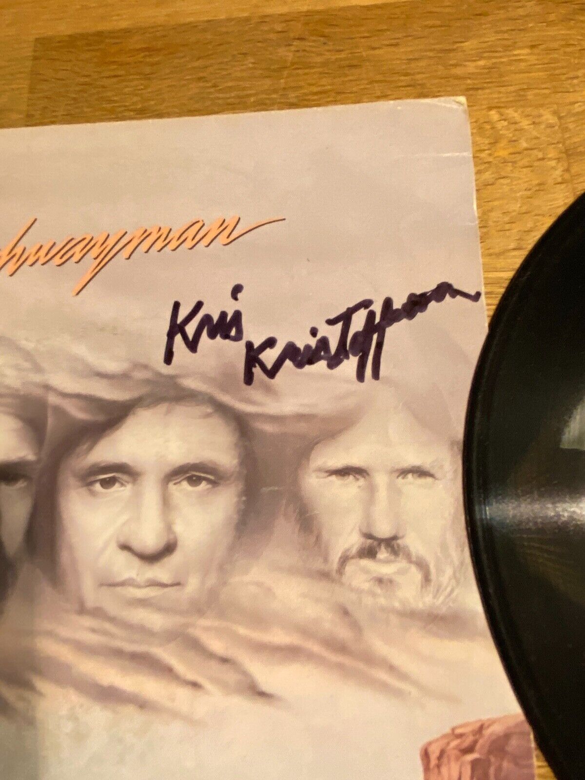 WAYLON JENNINGS WILLIE NELSON JOHNNY CASH  KRIS KRISTOFFERSON PROMO SIGNED 7"