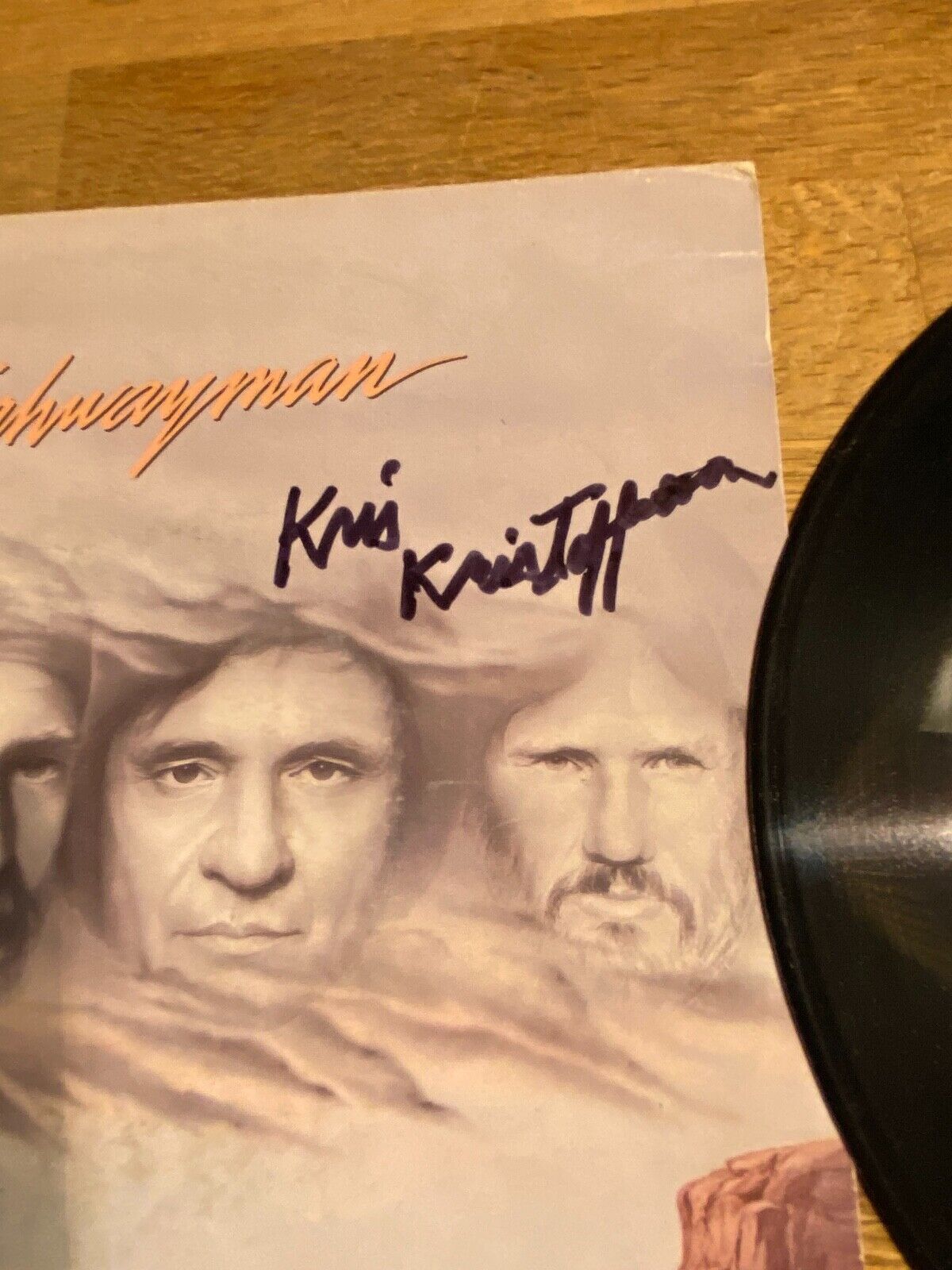 WAYLON JENNINGS WILLIE NELSON JOHNNY CASH  KRIS KRISTOFFERSON PROMO SIGNED 7"