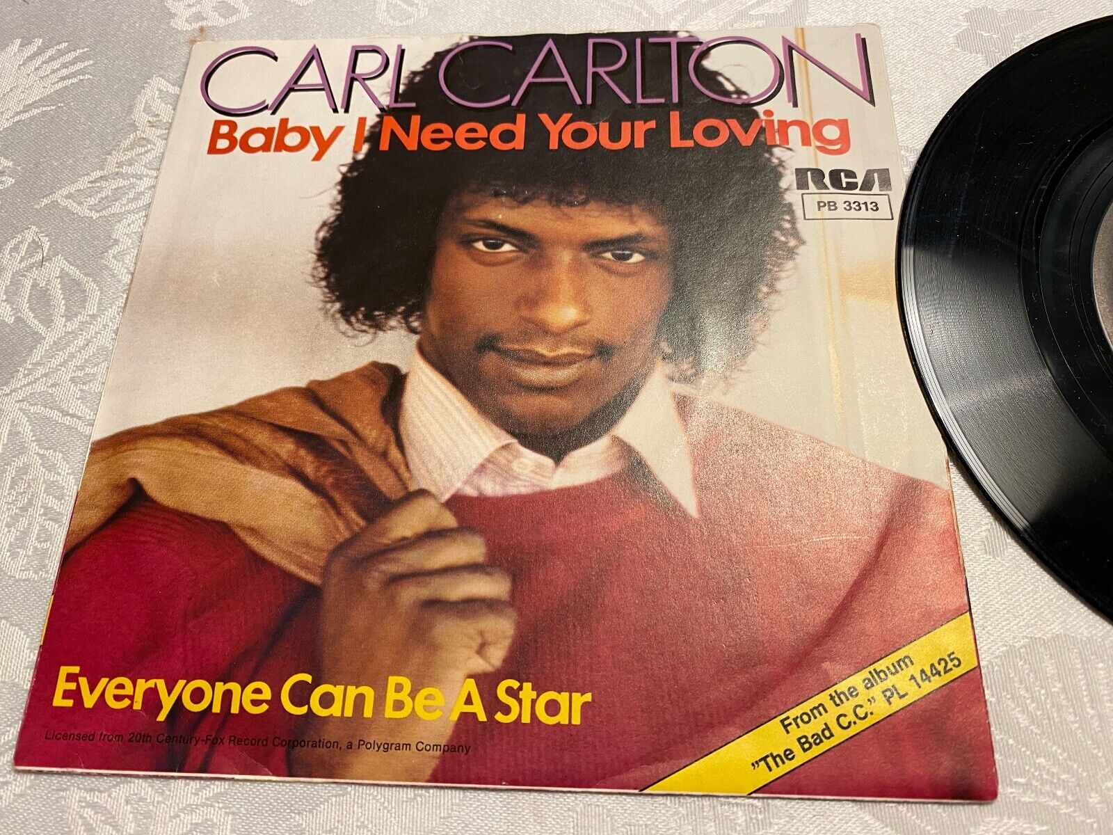 CARL CARLTON "BABY I NEED YOUR LOVING" 1982 RCA VICTOR RECORDS 1 PRESS GERMANY*