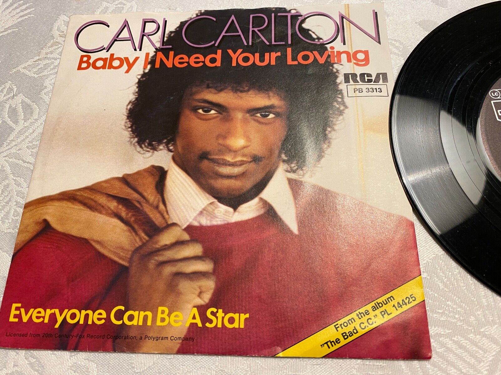 CARL CARLTON "BABY I NEED YOUR LOVING" 1982 RCA VICTOR RECORDS 1 PRESS GERMANY*