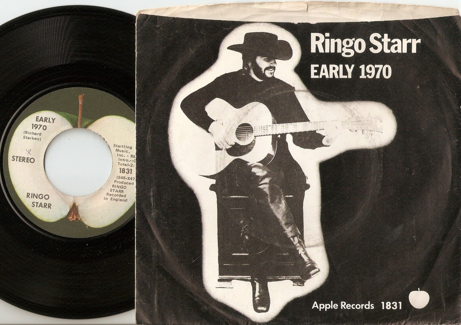 RINGO STARR IT DON`T COME EASY  EARLY 1970 45+PS 1971 APPLE THE BEATLES