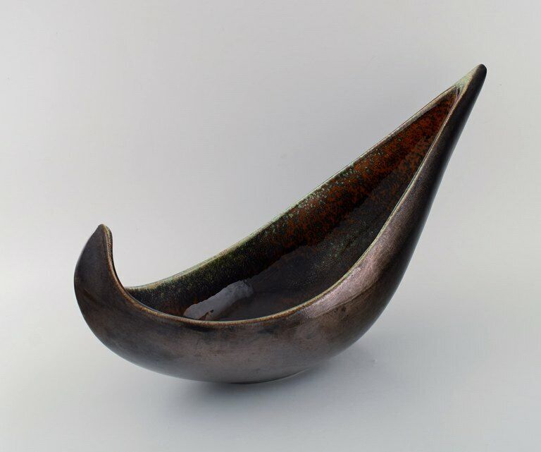 Maxime Fillon (1920-2003) France Giant freeform bowl in glazed stoneware