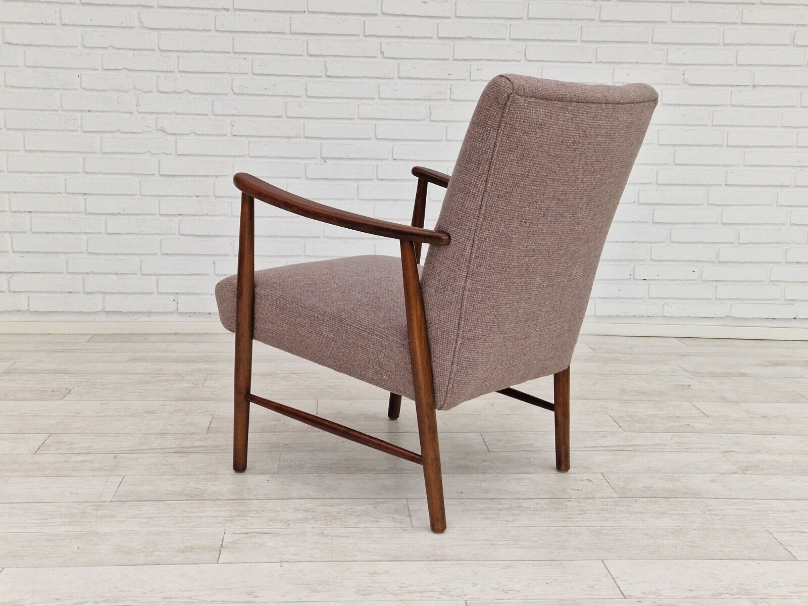 60s Swedish design refurbished armchair furniture wool