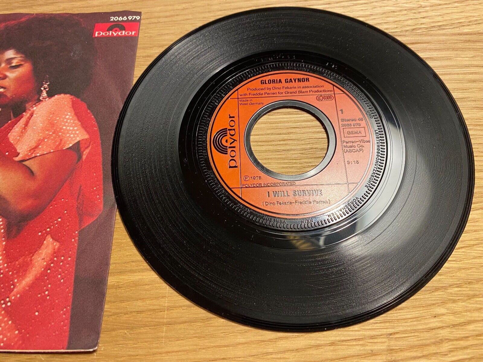 GLORIA GAYNOR "I WILL SURVIVE / SUBSTITUTE" 1978 GERMAN PRESSED SINGLE POLYDOR 7