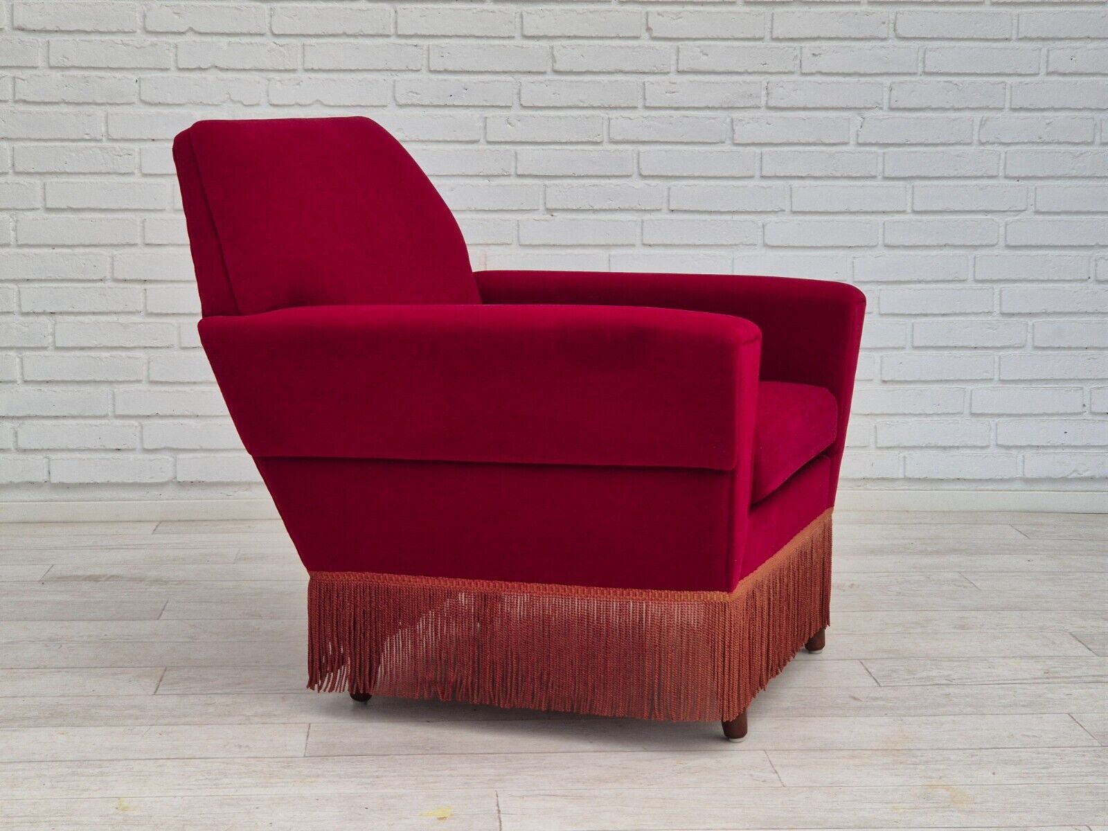 1970s Danish armchair by Ryesberg Møbler original condition velour fabric