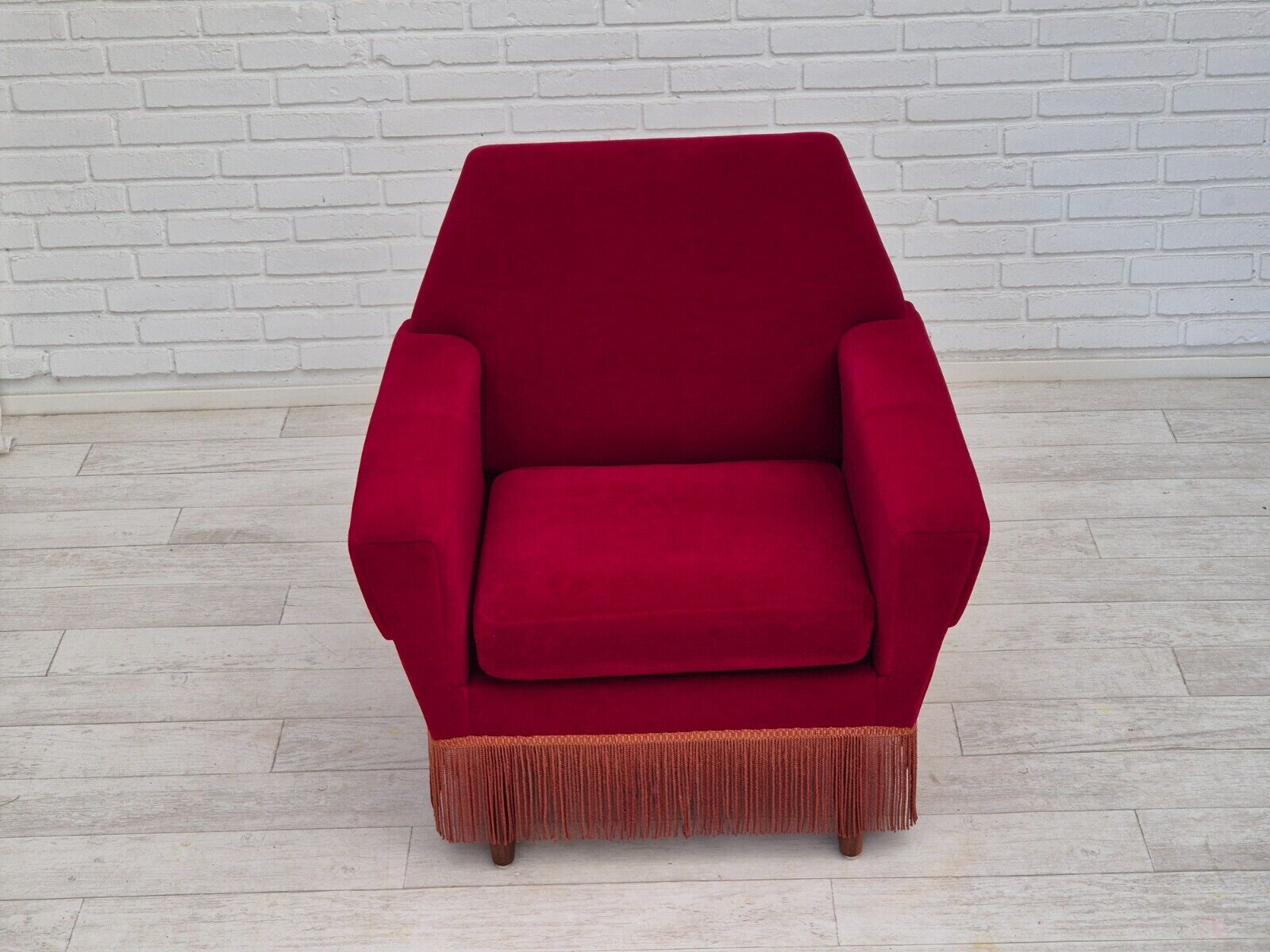 1970s Danish armchair by Ryesberg Møbler original condition velour fabric