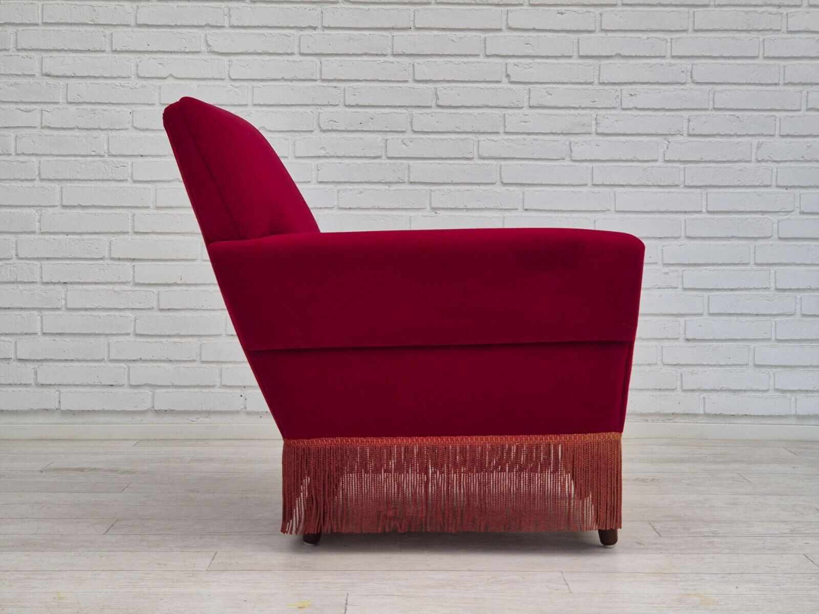 1970s Danish armchair by Ryesberg Møbler original condition velour fabric