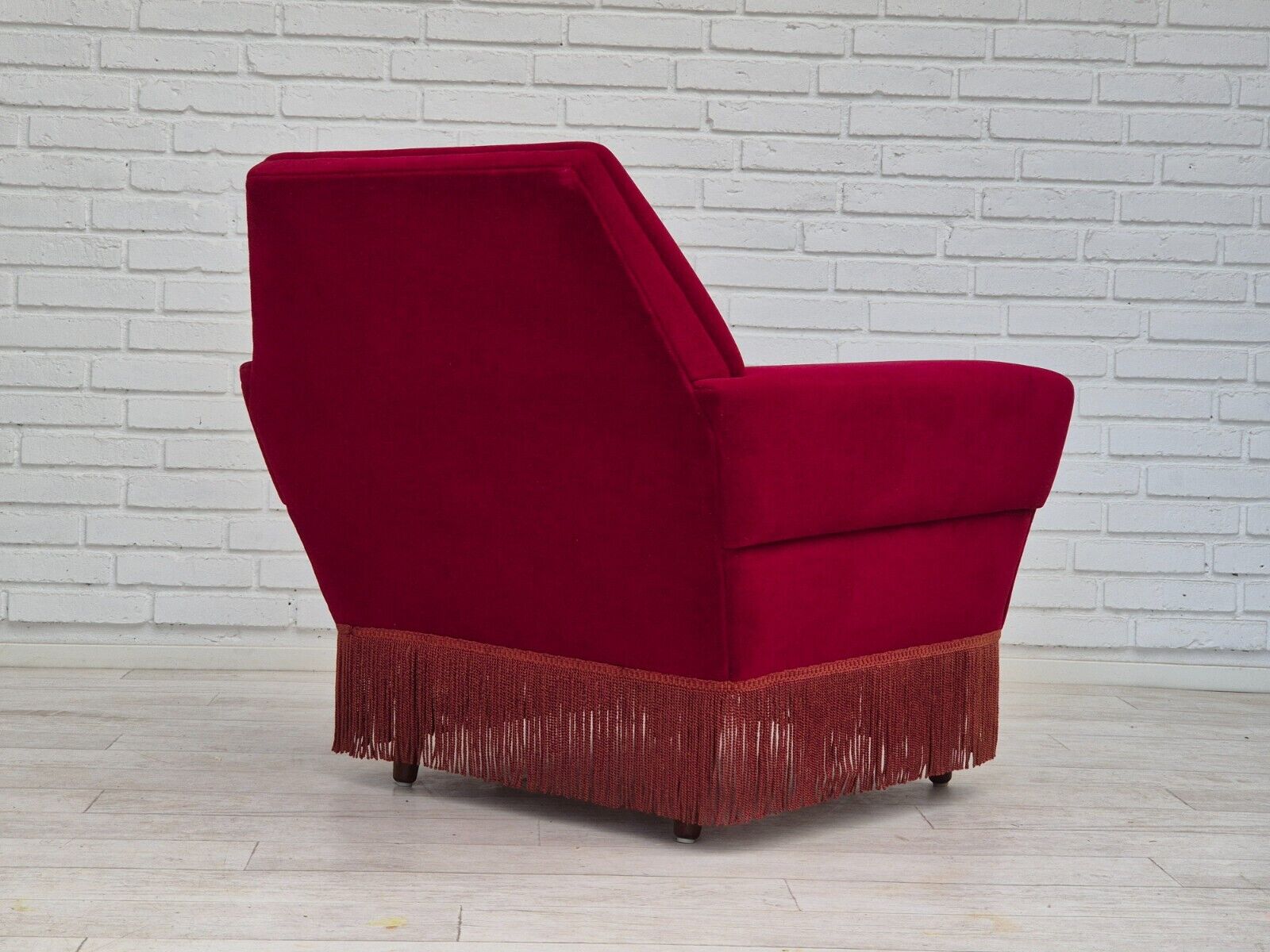 1970s Danish armchair by Ryesberg Møbler original condition velour fabric