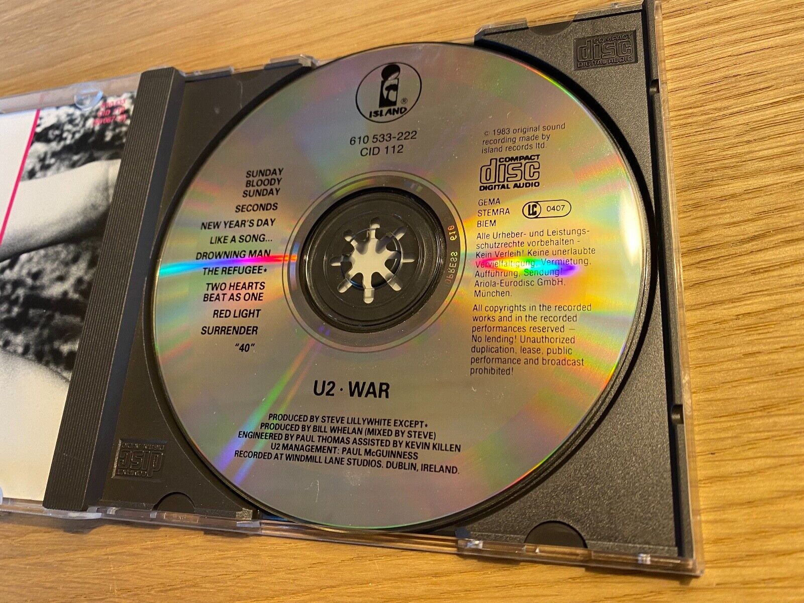 U2 "WAR" 1985 CD ALBUM 10 TRACK ISLAND RECORDS 2 PRESSING WEST GERMANY RARE OOP