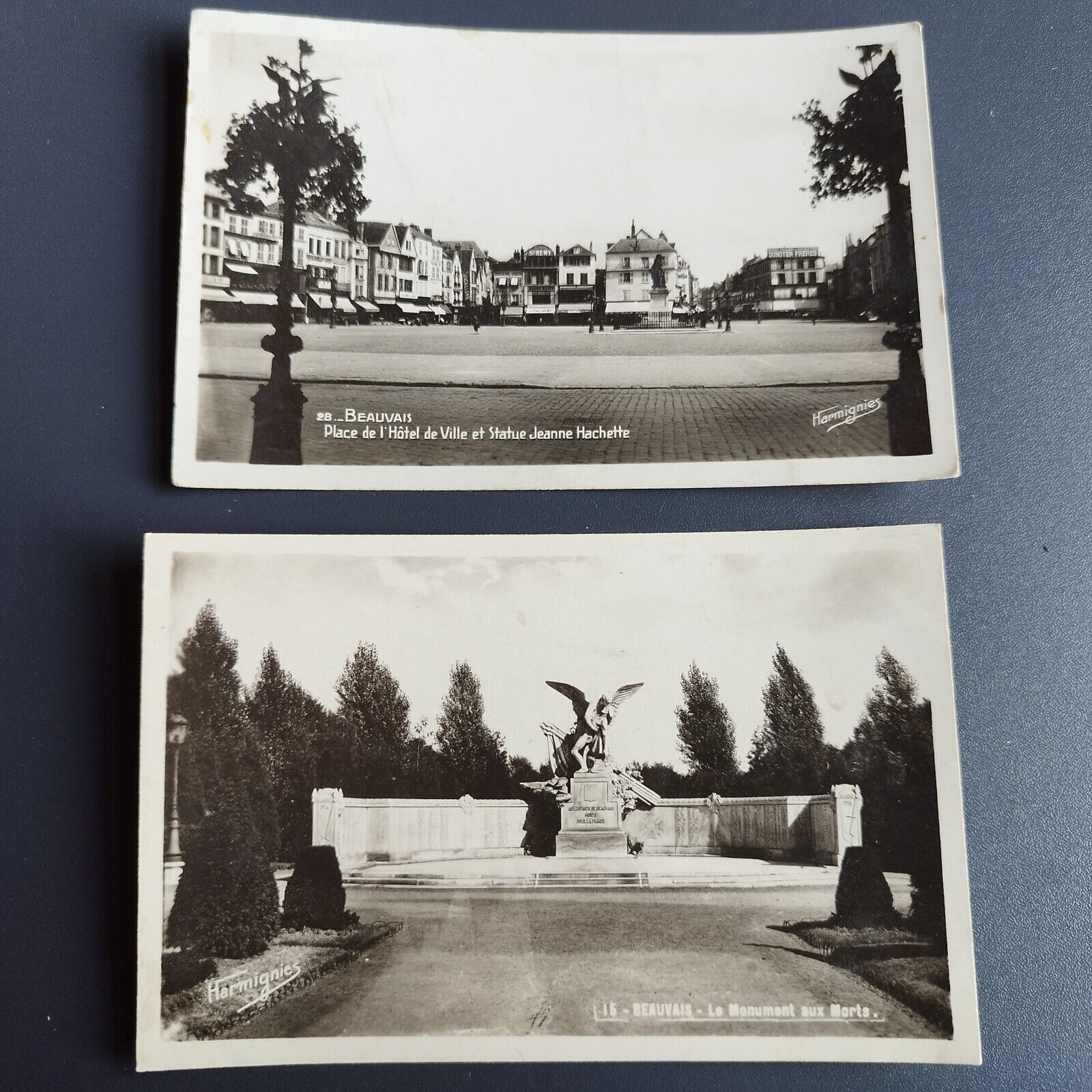 FRANCE 2 vintage postcards Beauvais 1942