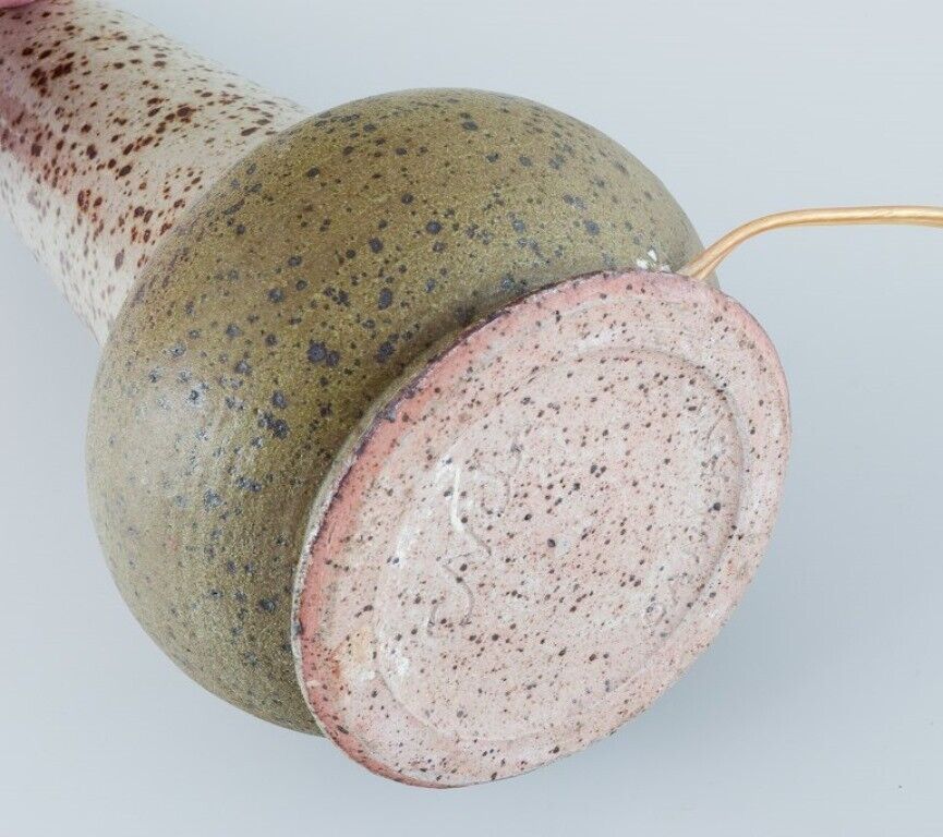 Nils Kähler for Kähler Ceramic table lamp Glaze in earthy tones