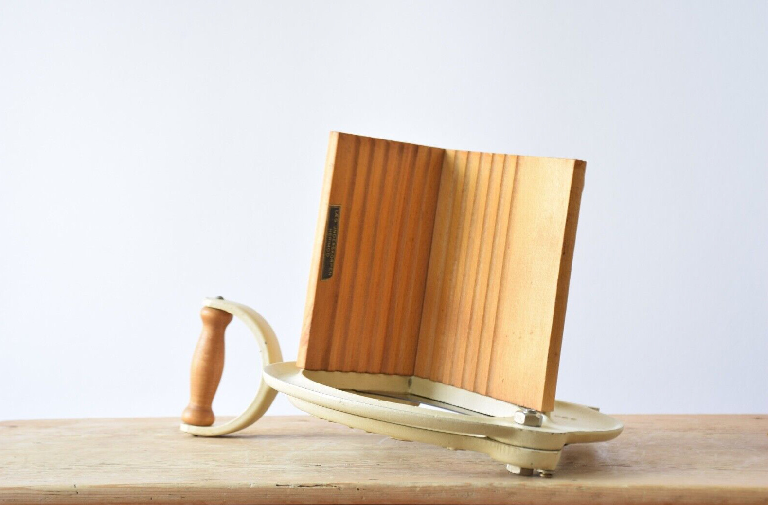 Extraordinary Excellent RAADVAD Bread Slicer Beige  Gold 294 Danish Design 1950