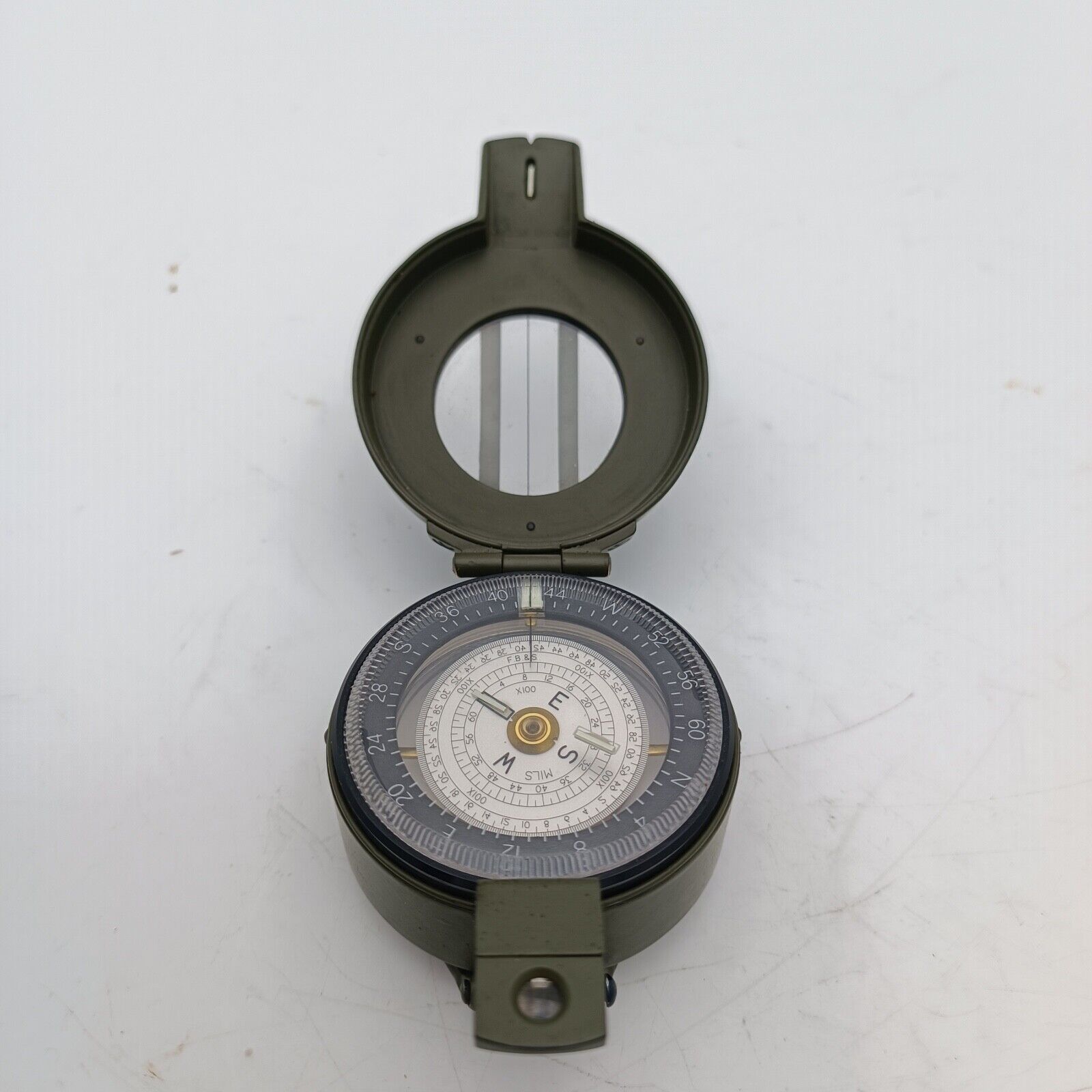 FRANCIS BARKER M-88 Prismatic Military Compass M88 Mils Olive Drab w/ Leather Ca