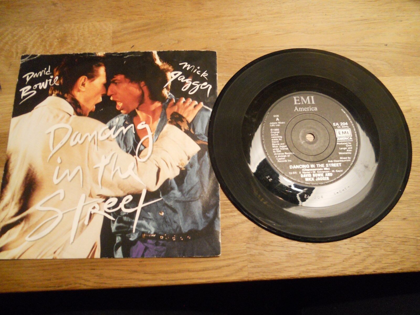 DAVID BOWIE  MICK JAGGER DANCING IN THE STREET 7 INCH SINGLE USED 1985 RARE uk